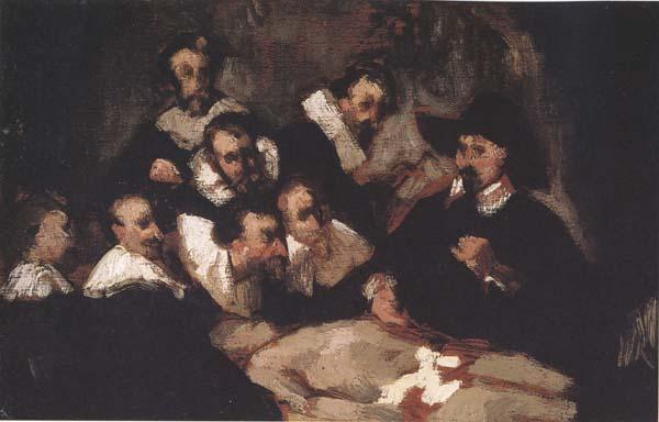  La Lecon d'anatomie du d Tulp d'apres Rembrandt (mk40)